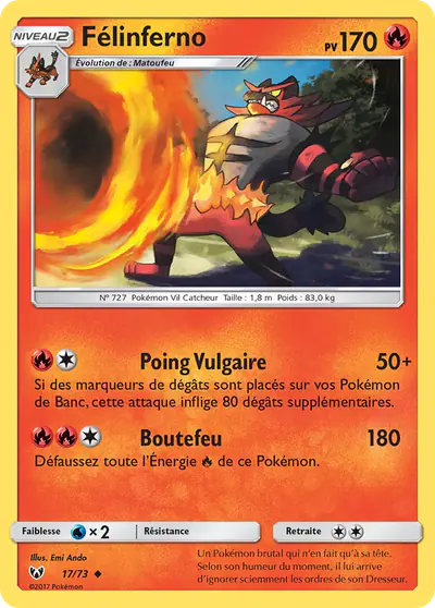 Image de la carte Pokemon Félinferno 17/73