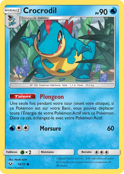 Image de la carte Pokemon Crocrodil 19/73