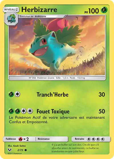 Image de la carte Pokemon Herbizarre 2/73