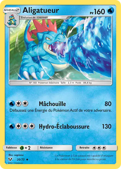 Image de la carte Pokemon Aligatueur 20/73
