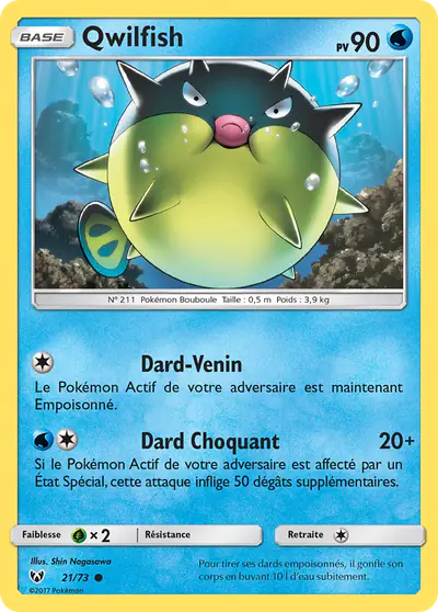Image de la carte Pokemon Qwilfish 21/73