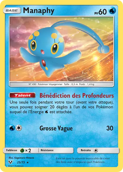 Image de la carte Pokemon Manaphy 25/73