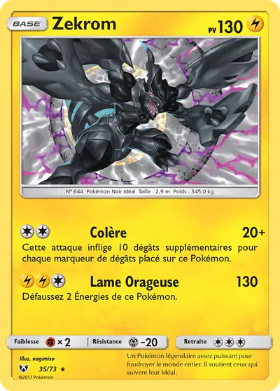 Image de la carte Pokemon Zekrom 35/73