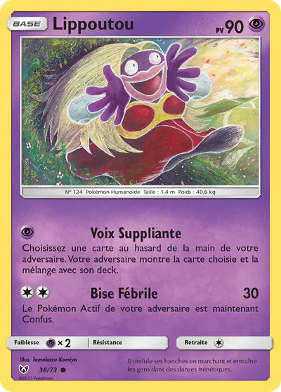 Image de la carte Pokemon Lippoutou 38/73