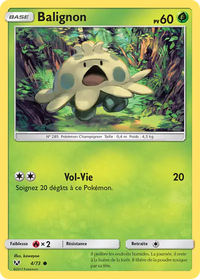 Image de la carte Pokemon Balignon 4/73