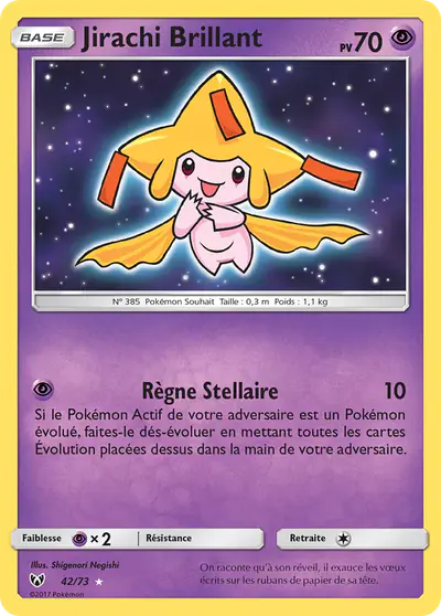 Image de la carte Pokemon Jirachi Brillant 42/73