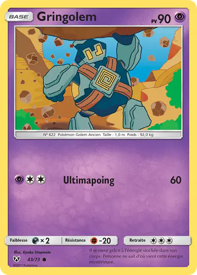 Image de la carte Pokemon Gringolem 43/73