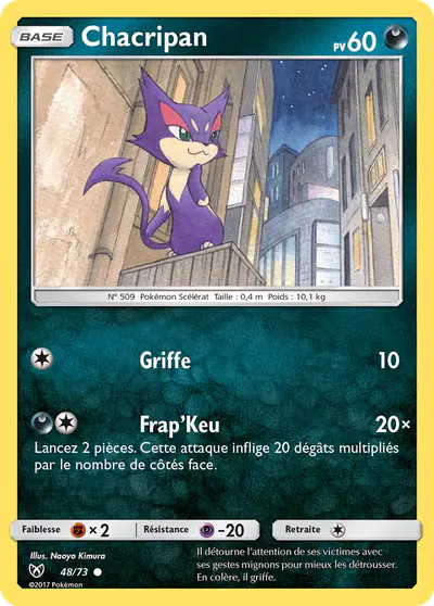 Image de la carte Pokemon Chacripan 48/73