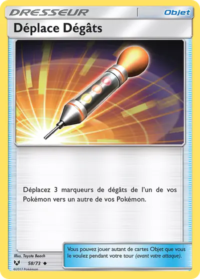 Image de la carte Pokemon Déplace Dégâts 58/73