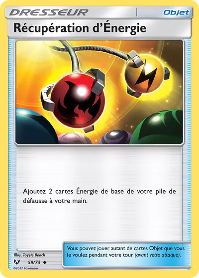 Image de la carte Pokemon Récupération d'Énergie 59/73