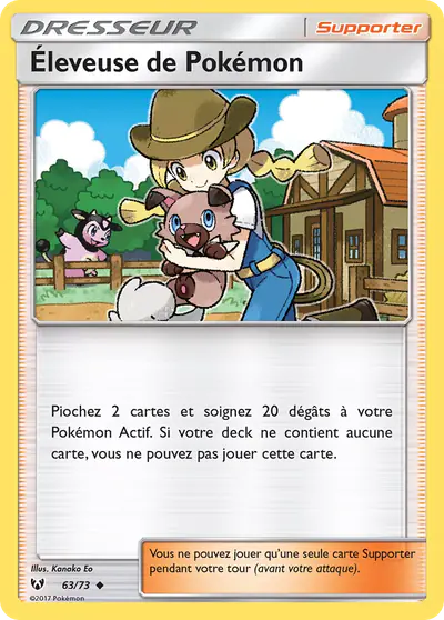 Image de la carte Pokemon Éleveuse de Pokémon 63/73