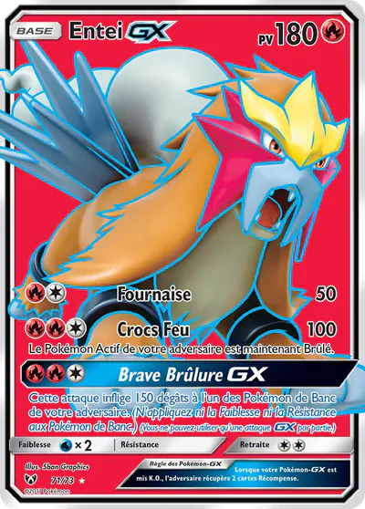 Image de la carte Pokemon Entei GX 71/73