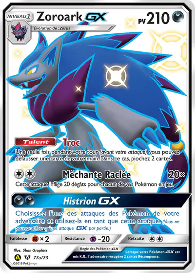 Image de la carte Pokemon Zoroark GX 77a/73