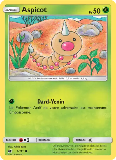 Image de la carte Pokemon Aspicot 1/111