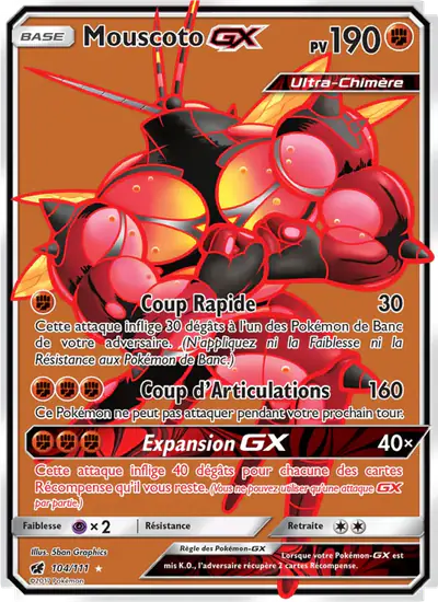 Image de la carte Pokemon Mouscoto GX 104/111
