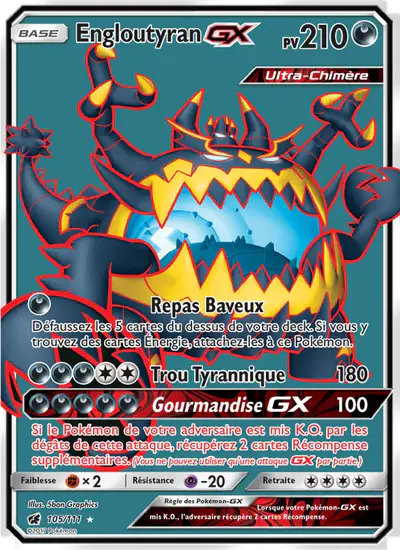 Image de la carte Pokemon Engloutyran GX 105/111