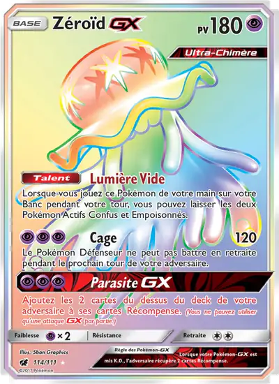 Image de la carte Pokemon Zéroïd GX 114/111
