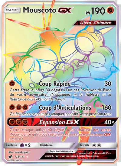 Image de la carte Pokemon Mouscoto GX 115/111