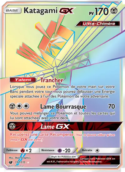 Image de la carte Pokemon Katagami GX 117/111