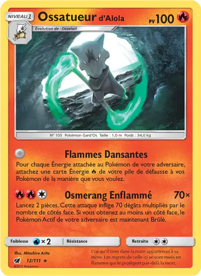 Image de la carte Pokemon Ossatueur d'Alola 12/111