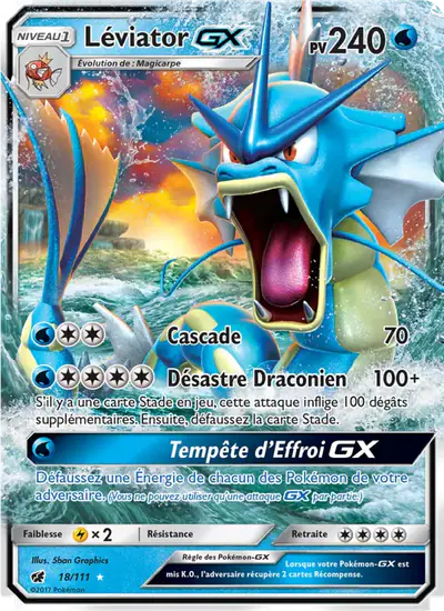 Image de la carte Pokemon Léviator GX 18/111