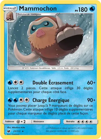 Image de la carte Pokemon Mammochon 21/111
