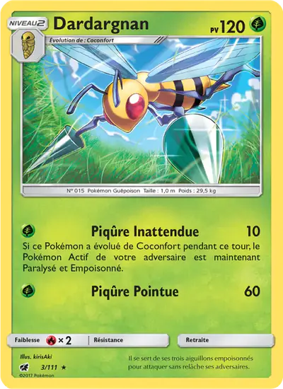 Image de la carte Pokemon Dardargnan 3/111