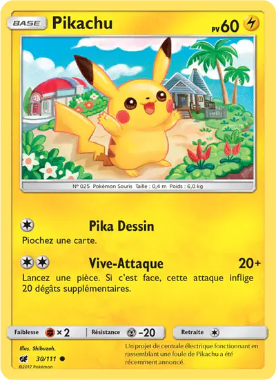 Image de la carte Pokemon Pikachu 30/111