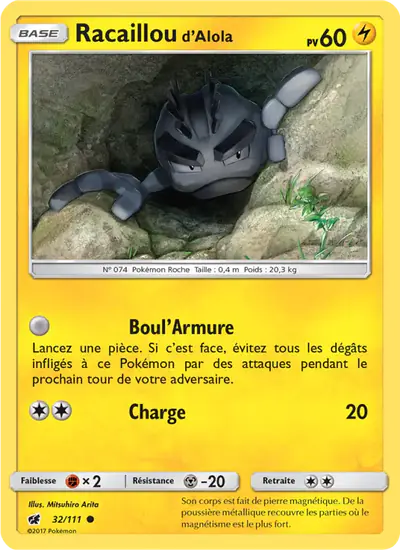 Image de la carte Pokemon Racaillou d'Alola 32/111