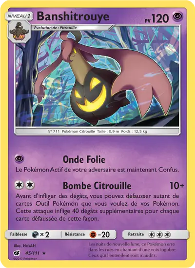 Image de la carte Pokemon Banshitrouye 45/111