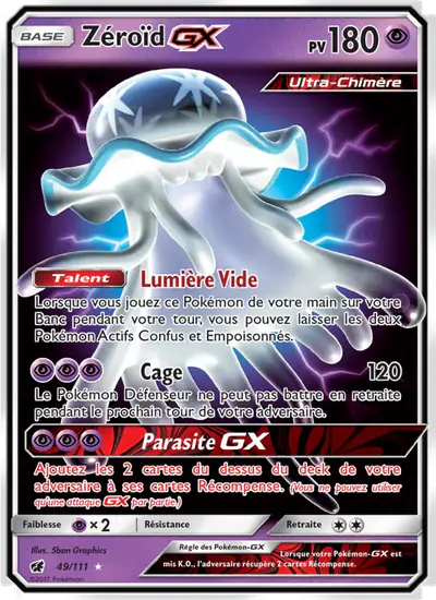 Image de la carte Pokemon Zéroïd GX 49/111