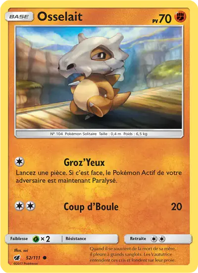 Image de la carte Pokemon Osselait 52/111
