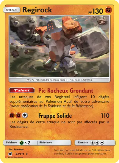 Image de la carte Pokemon Regirock 53/111