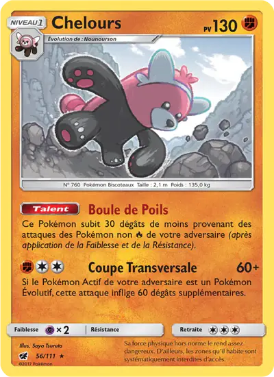 Image de la carte Pokemon Chelours 56/111