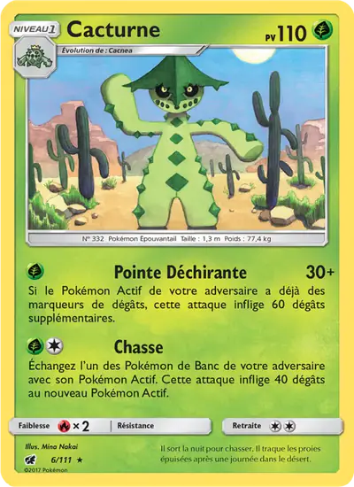 Image de la carte Pokemon Cacturne 6/111