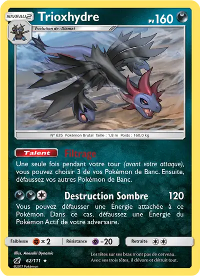 Image de la carte Pokemon Trioxhydre 62/111