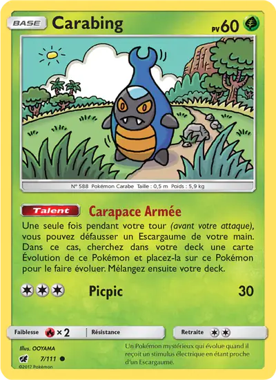 Image de la carte Pokemon Carabing 7/111