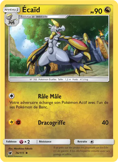 Image de la carte Pokemon Écaïd 76/111