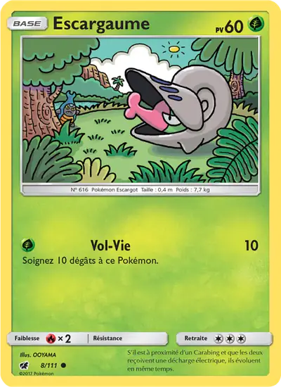 Image de la carte Pokemon Escargaume 8/111