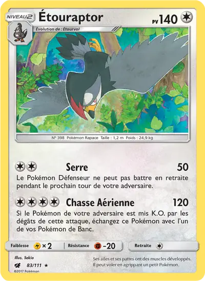 Image de la carte Pokemon Étouraptor 83/111