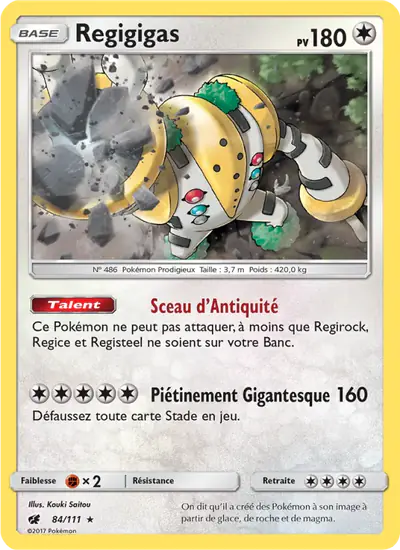 Image de la carte Pokemon Regigigas 84/111