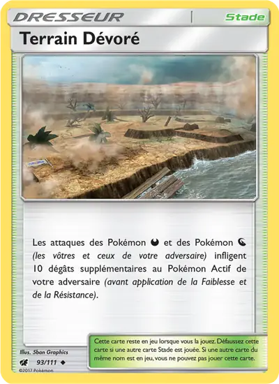 Image de la carte Pokemon Terrain Dévoré 93/111