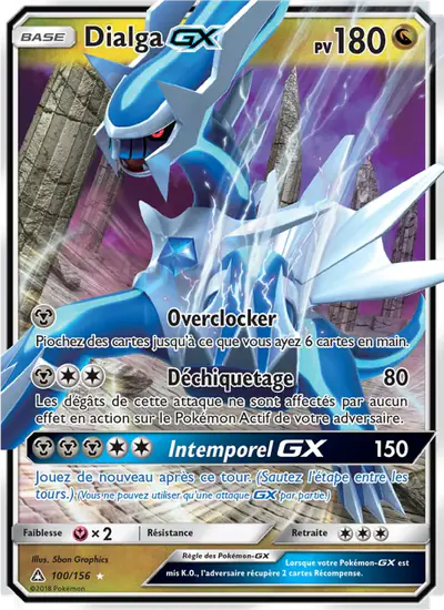 Image de la carte Pokemon Dialga GX 100/156