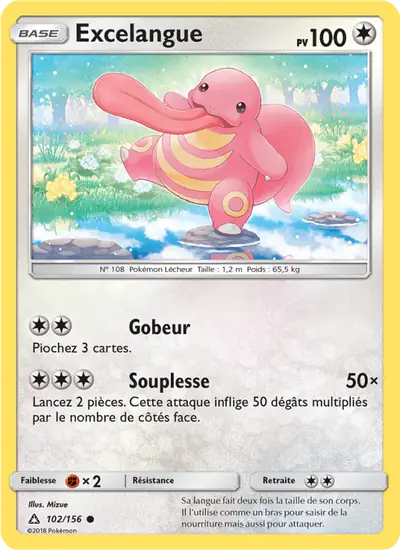 Image de la carte Pokemon Excelangue 102/156