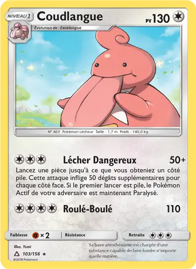 Image de la carte Pokemon Coudlangue 103/156