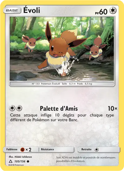Image de la carte Pokemon Évoli 105/156