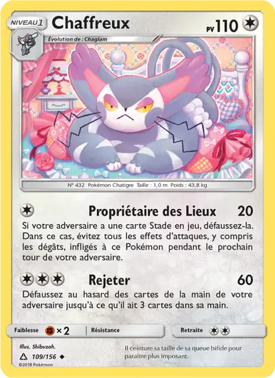 Image de la carte Pokemon Chaffreux 109/156