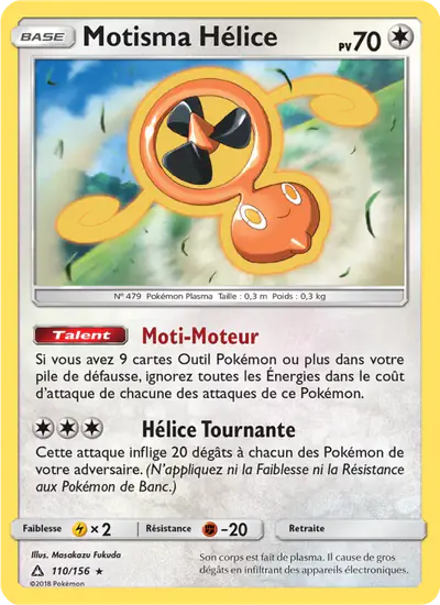 Image de la carte Pokemon Motisma Hélice 110/156