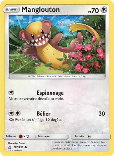 Image de la carte Pokemon Manglouton 112/156