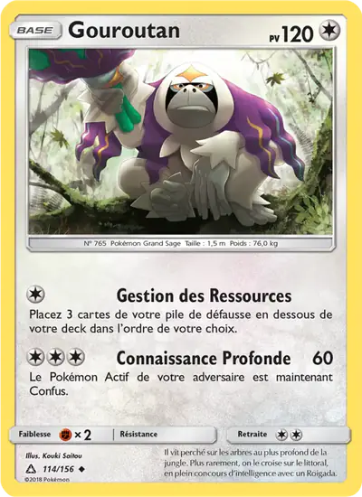 Image de la carte Pokemon Gouroutan 114/156